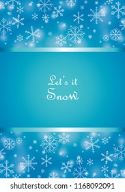 Snowflake card for decorative on Christmas events, Happy new year and winter season.