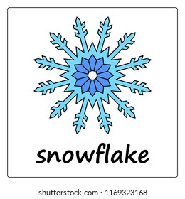 Snowflake Card Worksheet Children Education Game Stock Vector (Royalty ...