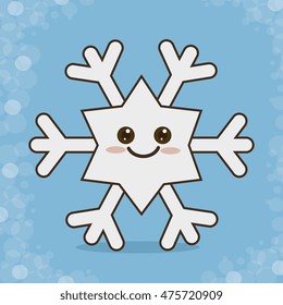 snowflake character  icon vector illustration design eps10