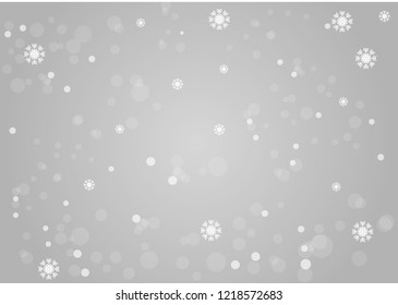 Snowflake Christmas Background in Gray