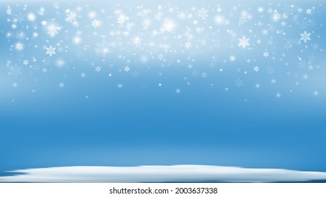 Snowflake con ilustración vectorial de fondo de Navidad