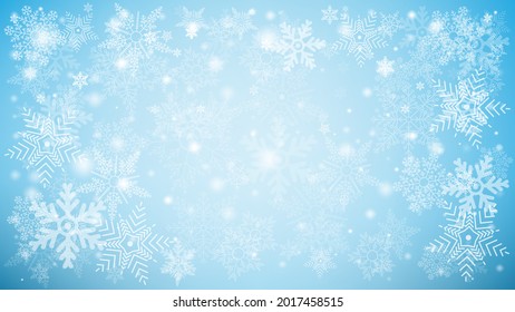 Snowflake with Christmas background vector illustration