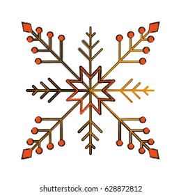 snowflake christmas decoration icon