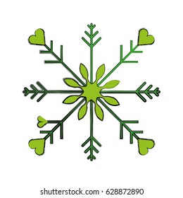 snowflake christmas decoration icon