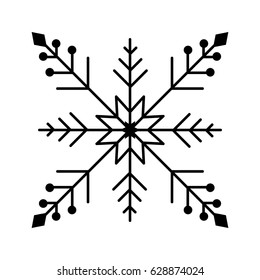 snowflake christmas decoration icon