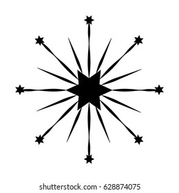 snowflake christmas decoration icon