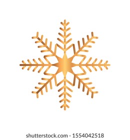 snowflake christmas decoration isolated icon vector illustration design