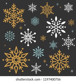 Snowflake Christmas design background vector