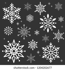 Vector de fondo de diseño navideño de copo de nieve