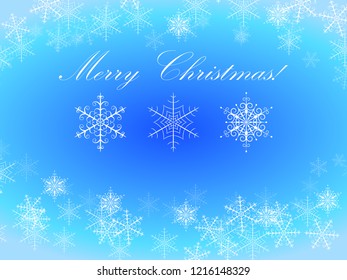 Snowflake Christmas design background. Vector. Three snowflake patterns to create brushes. Snow background. Merry Christmas. Card with snowflakes. Winter