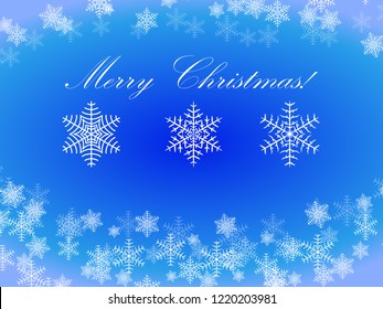 Snowflake Christmas design background. Vector. Three snowflake patterns to create brushes. Snow background. Merry Christmas. Card with snowflakes. Winter