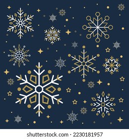 Snowflake Christmas design background vector illustration