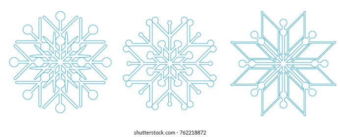 Snowflake Christmas holidays, vector