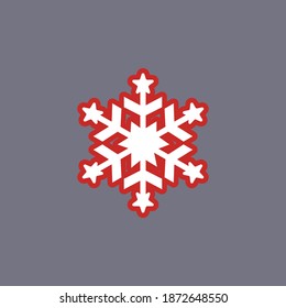 Snowflake christmas icon set vector