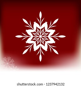 Snowflake. Christmas icon vector design. Christmas image, card, background. 