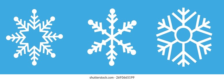 Icono de Navidad de copo de nieve. Ilustración vectorial. EPS 10