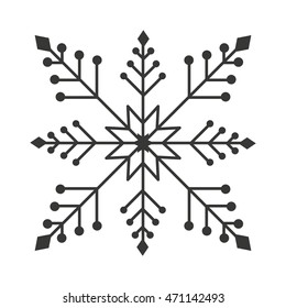 snowflake christmas isolated icon vector illustration design