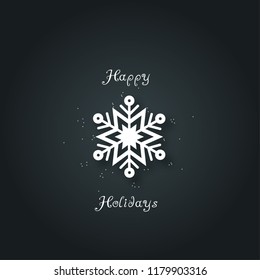 Snowflake for Christmas Layout/Design Cover. Modern and Abstract Background. Stock Vector Illustration. Minimalist Creative Design Concept.