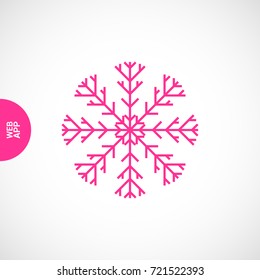 snowflake christmas line vector icon