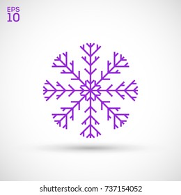 snowflake christmas line vector icon