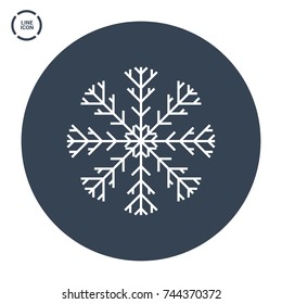 snowflake christmas line vector icon