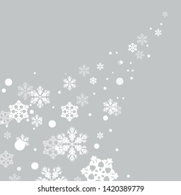Snowflake christmas and new year pattern vector. 