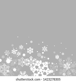Snowflake christmas and new year pattern vector. 