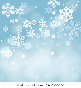 Snowflake christmas and new year pattern vector.