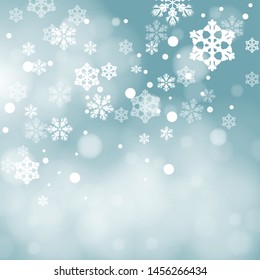 Snowflake christmas and new year pattern vector.