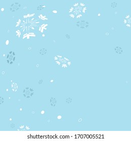 Snowflake christmas and new year pattern vector.