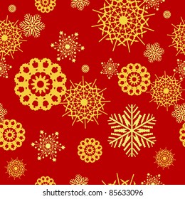 Snowflake christmas and new year seamless pattern vector illustration