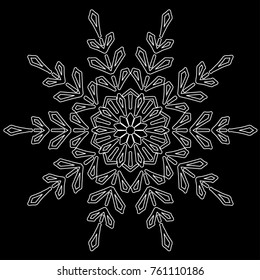 Snowflake Christmas New Year Sketch doodle