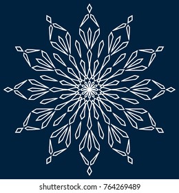 Snowflake Christmas New Year sketch doodles