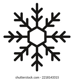 Snowflake christmas outline icon vector