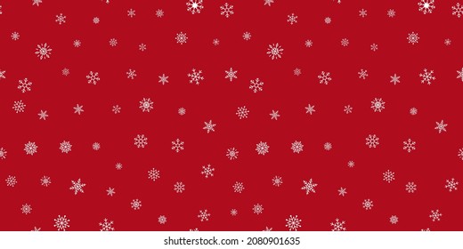 Snowflake christmas seamless background. Snowfall seamless pattern. Winter holidays wallpaper background. Stock vector. EPS 10