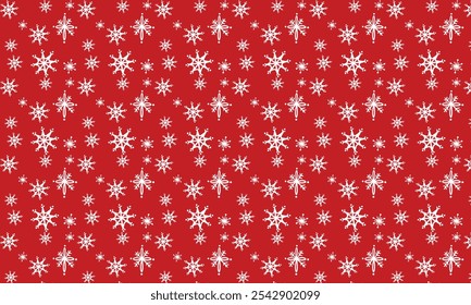 Snowflake Natal fundo sem costura. Cachoeira sem neve padrão. Fundo de papel de parede feriados de inverno. Ilustração vetorial. EPS 10