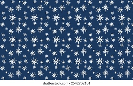 Navidades de copo de nieve de fondo sin fisuras. Patrón sin fisuras de la nevada. Fondo de Fondo de pantalla de vacaciones de invierno. Ilustración vectorial. EPS 10