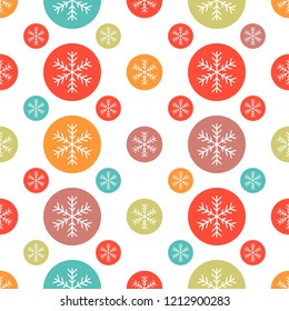 Snowflake, Christmas Seamless Pattern For Use As Wrapping Paper Gift,wallpaper Or Background