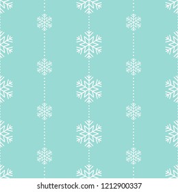 Snowflake, Christmas seamless pattern for use as wrapping paper gift,wallpaper or background