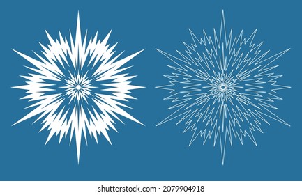 Estrellas de Navidad con copo de nieve en invierno, copo de nieve de cristal de hielo blanco para decoración y diseño
