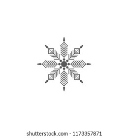 Snowflake christmas star shape icon