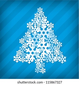 Snowflake christmas tree