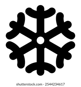 Snowflake christmas vector icon illustration