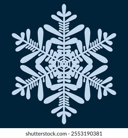 Schneeflocke, Weihnachtsvektorsymbol auf weißem Hintergrund