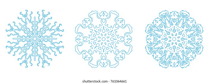 Snowflake Christmas, Vector, Symbols