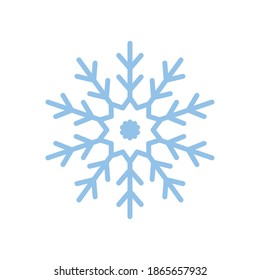 snowflake, christmas and winter concept, blue line style vector illustration design