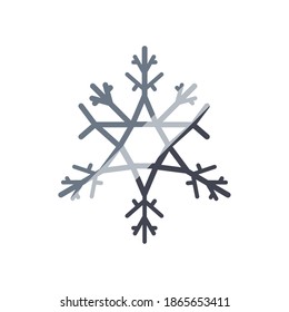 copo de nieve, navidad y concepto de invierno, diseño de ilustración vectorial de ícono de estilo degradado de línea