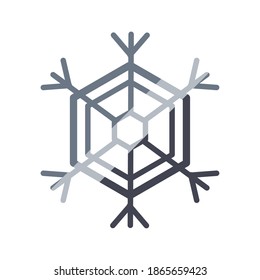 snowflake, christmas and winter concept, line degraded style icon vector illustration design