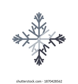 snowflake, christmas and winter concept, line degraded style icon vector illustration design