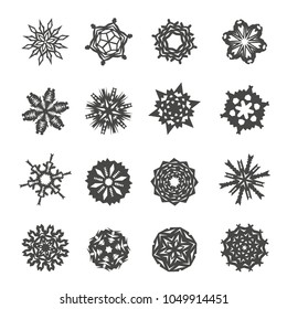 Snowflake Christmas Winter Isolated Icon Symbol Silhouette Vector